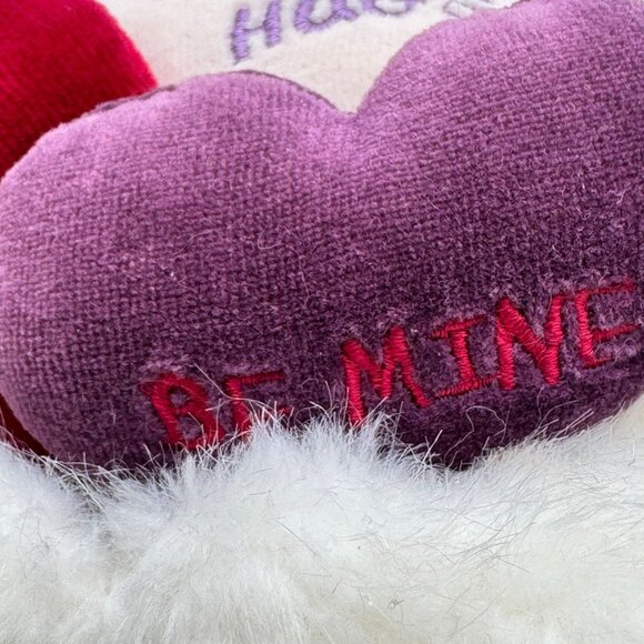 Boyds Bears Oliver Vtg Plush Teddy 7" Bear 3 Hearts Hugs Be Mine Embroidery - Picture 5 of 11